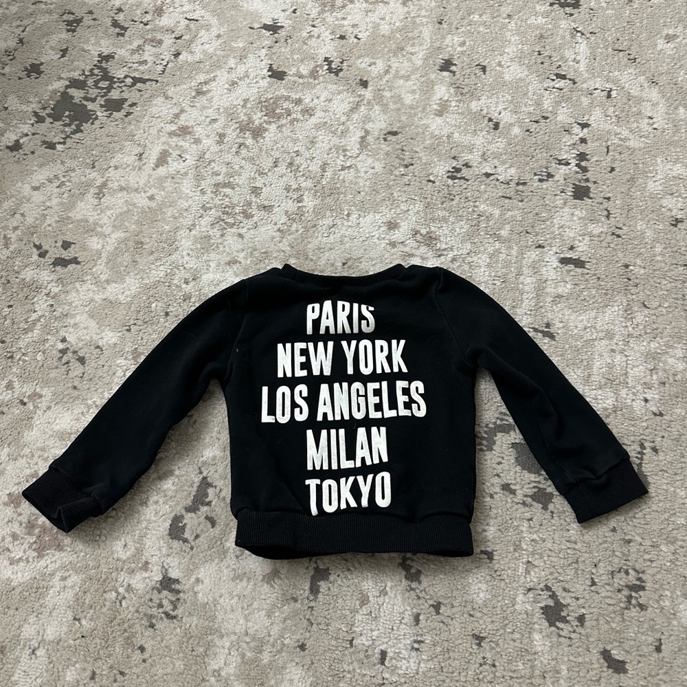Fashion Nova Kids Black City Crewneck Pullover Size 3T